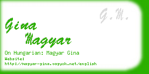 gina magyar business card